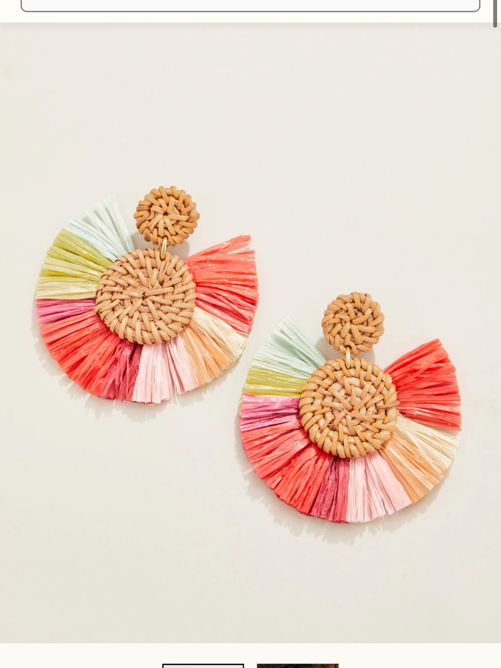 NWT! Spartina Callawassie Fringe Earrings - Multicolor